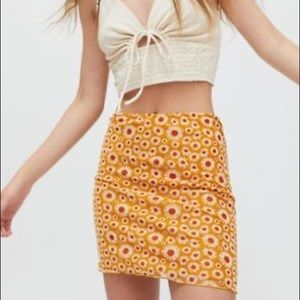 Urban Outfitters Printed Mesh mini skirt